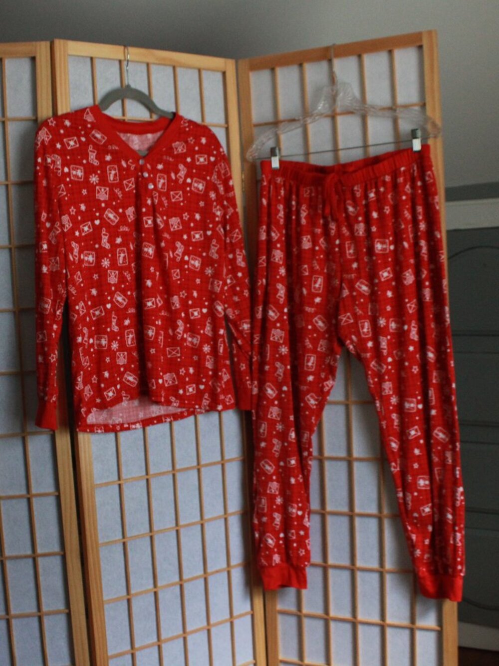 Set of Sam & Olivia Multi Print Christmas Themed Pajamas